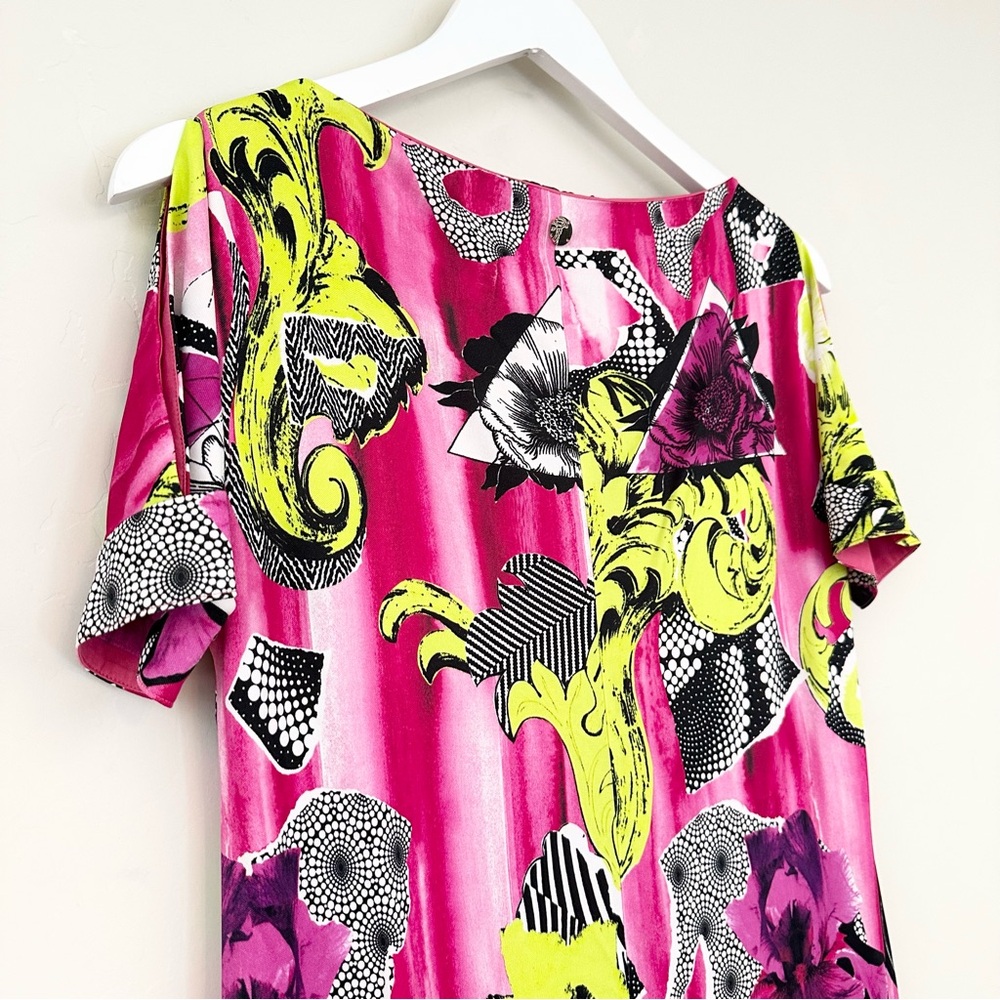 Versace Collection Pink Patterned Stretch Mini Dr… - image 8